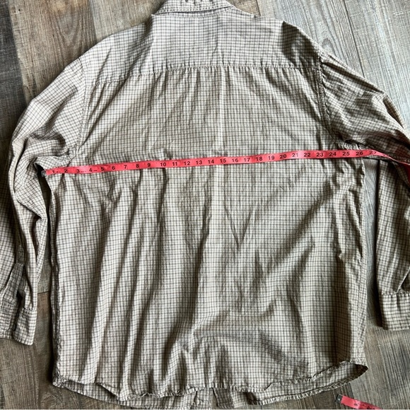 Nautica Plaid Shirt in Beige and Brown - Picture 4 of 6